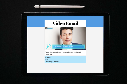Video email template